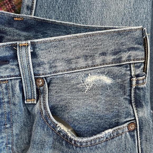 Levi’s 501 Big E Distressed High Waist Button Fly Jeans Size 26 - Picture 12 of 13